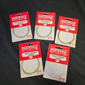 Partridge of Redditch Heavy Tapered Leader 9ft Lot of 5 1x, 2x, 4x, 5x, 6x